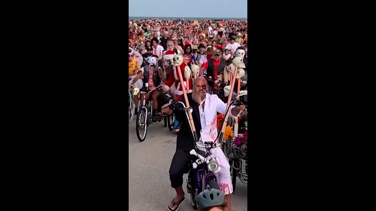 Thousands joined Key West’s annual Zombie Bike Ride