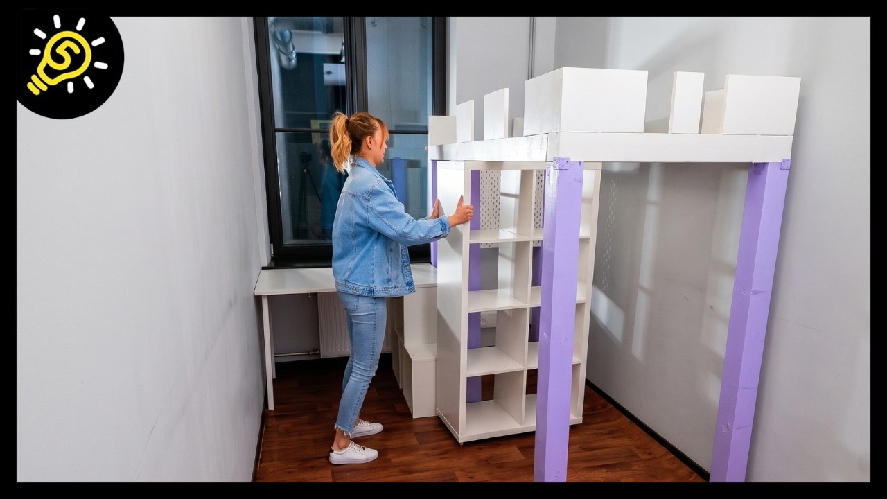 Transforming Bedroom Into a Dream Room 🔨 From Custom Furniture to Kids Secret Room