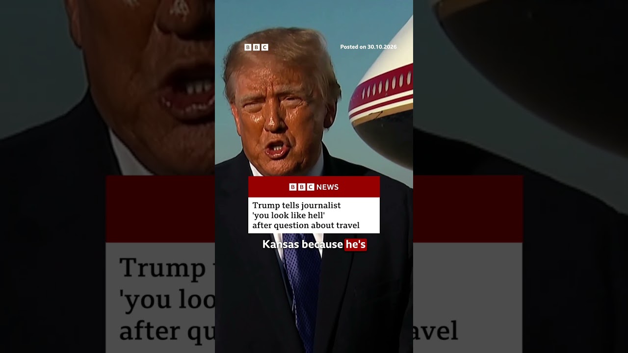 Trump tells journalist “you look like hell” after travel question. #Trump #BBCNews