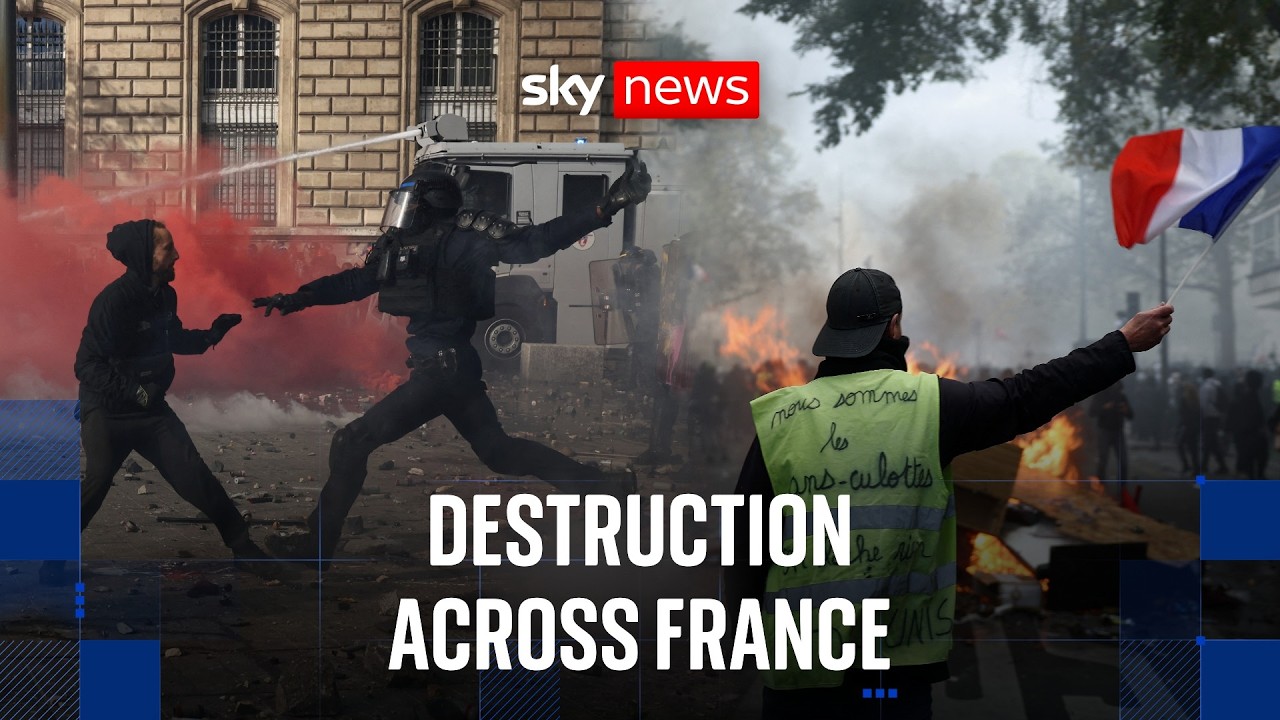 Violence erupts across France as hundreds of thousands protest rising living costs