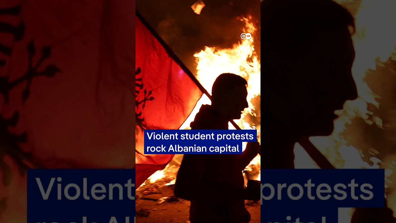 Violent student protests rock Albanian capital | DW News