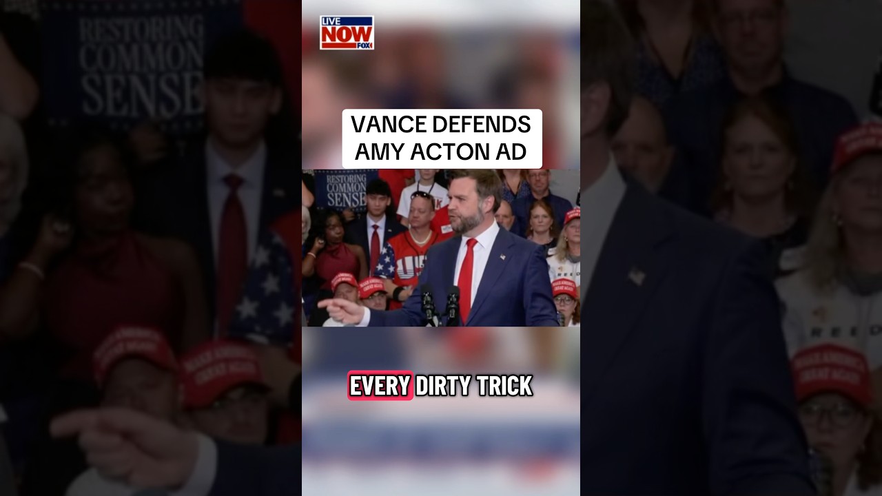 VP Vance defends Vivek Ramaswamy’s use of an ad featuring his opponent Amy Acton’s estranged mother.