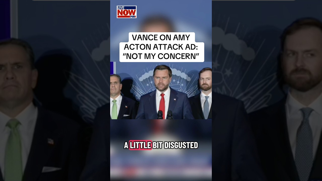 VP Vance is asked if he thinks Vivek Ramaswamy’s ad featuring Amy Acton’s estranged is appropriate.