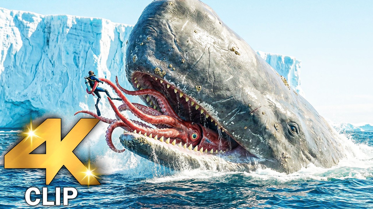 Whale Vs Squid Fight Scene | WHALEFALL (2026) Movie CLIP 4K