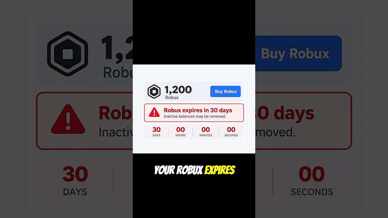 Your Robux expires in 30 days??? 😭